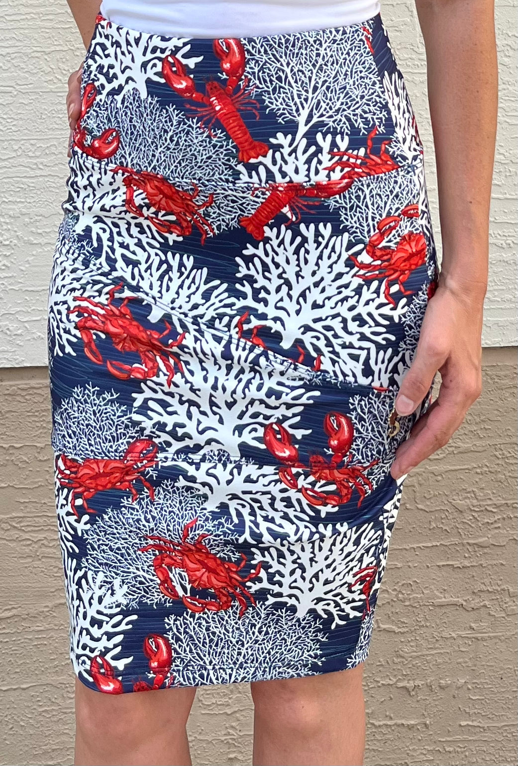 Pencil Skirt / Compression Skirt - Lobster Party  - Classic Collection