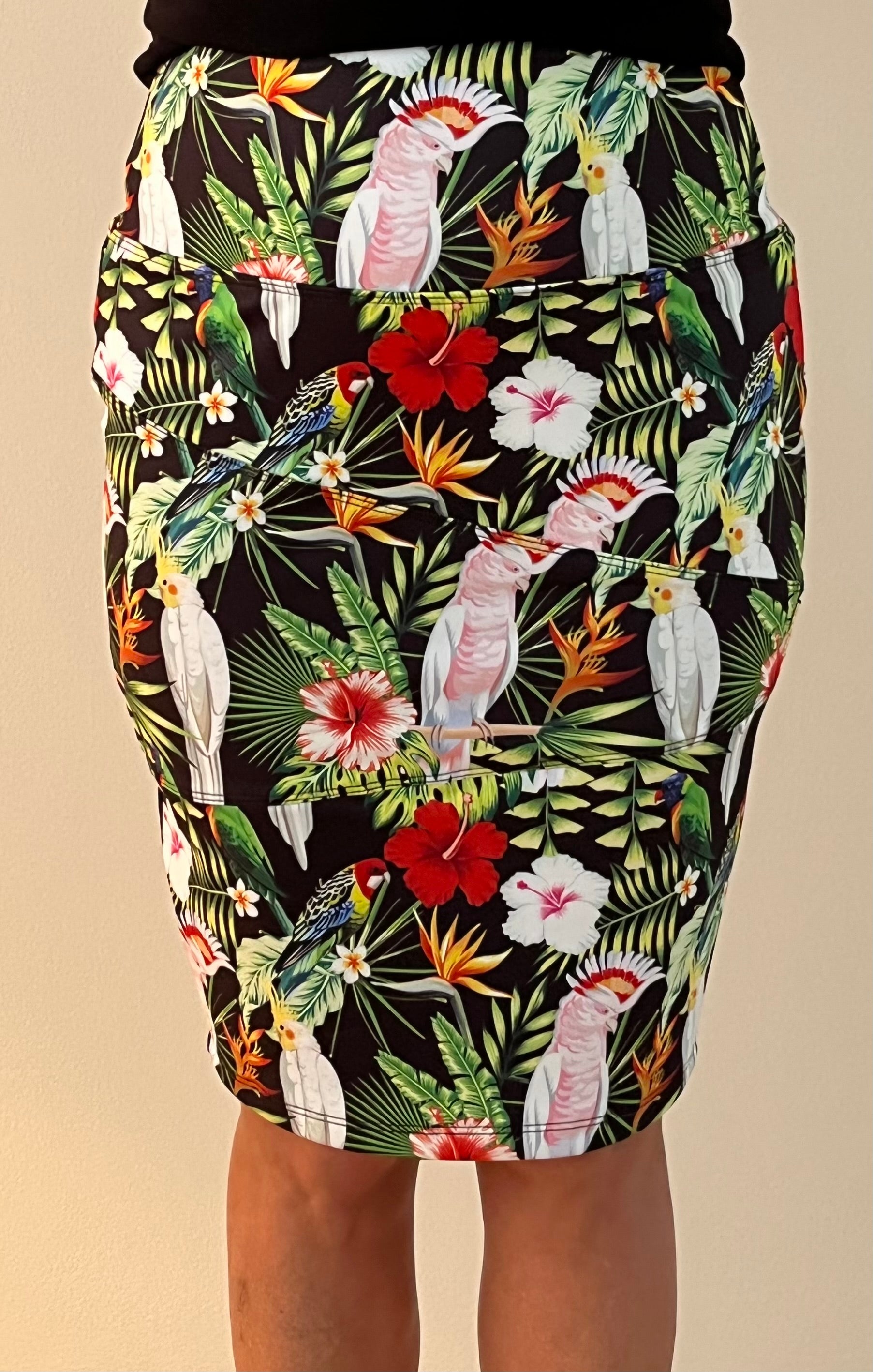 Pencil Skirt / Compression Skirt - Pink Parrot - Classic  Collection