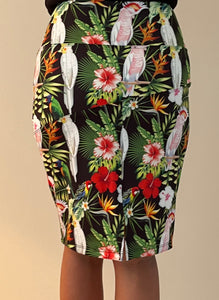 Pencil Skirt / Compression Skirt - Pink Parrot - Classic  Collection