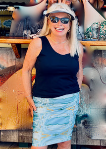 Pencil Skirt / Compression Skirt - Aquamarine - Classic  Collection
