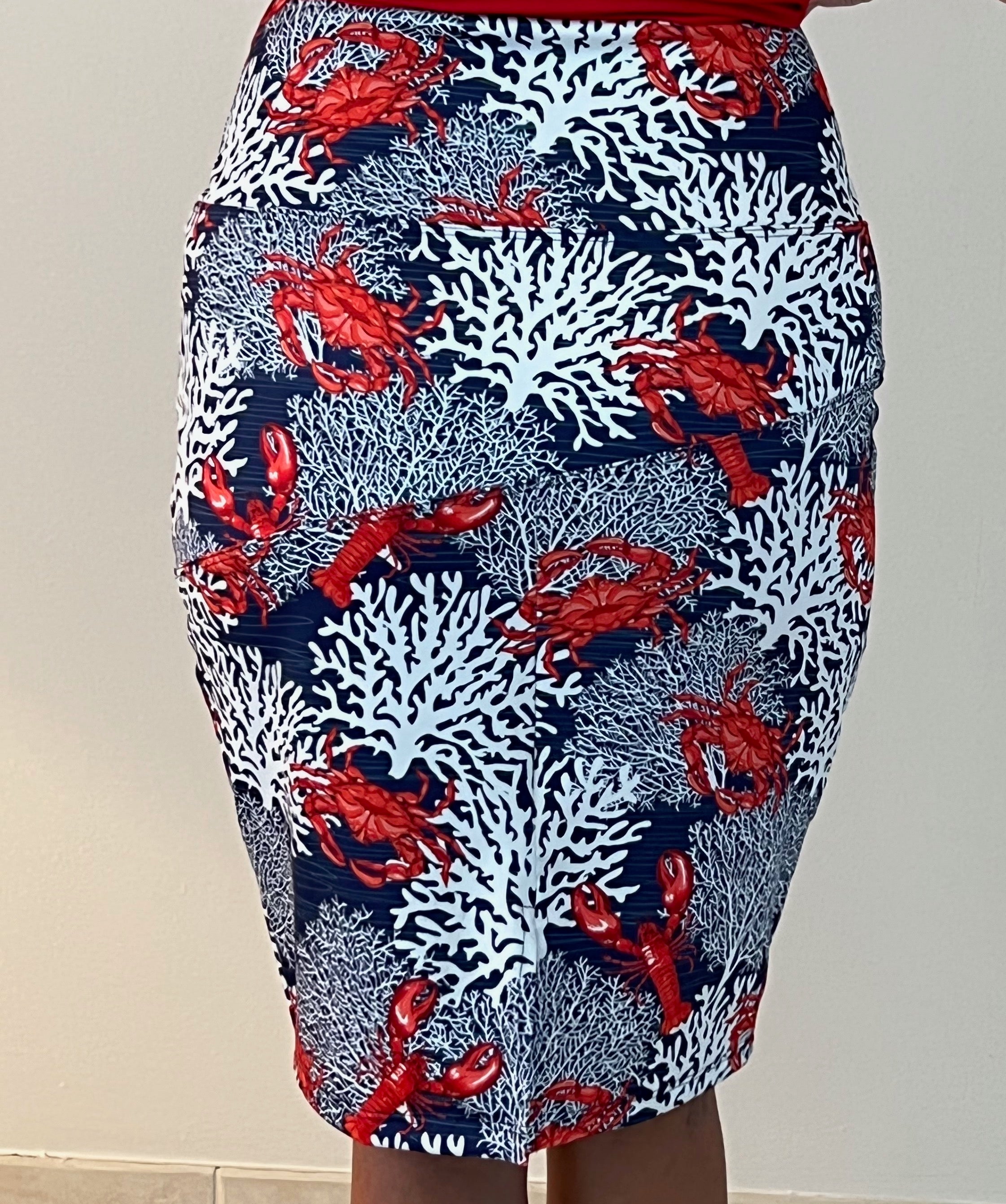 Pencil Skirt / Compression Skirt - Lobster Party  - Classic Collection