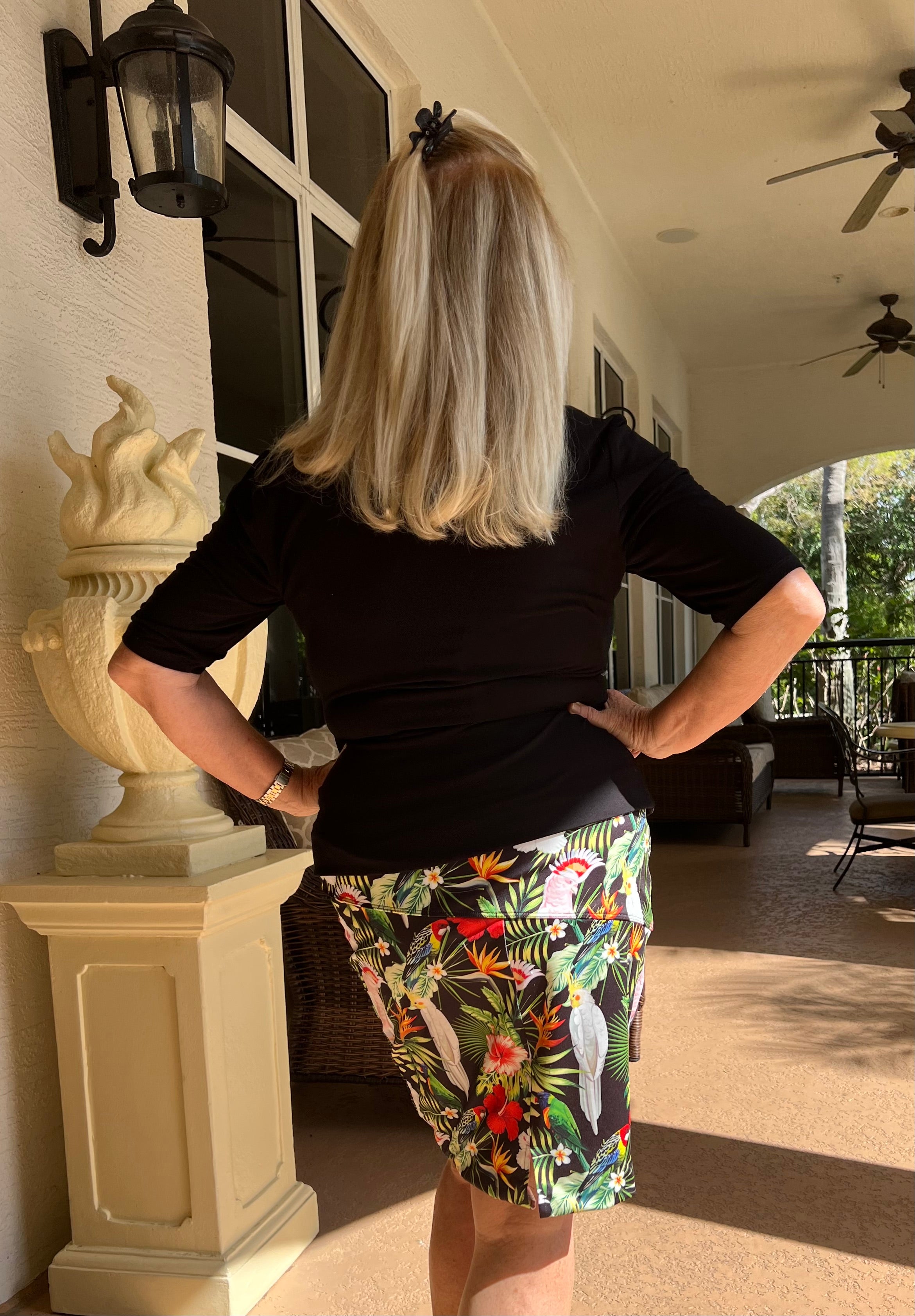 Pencil Skirt / Compression Skirt - Pink Parrot - Classic  Collection