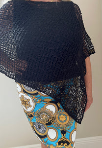 Shawlette - Black Caspian