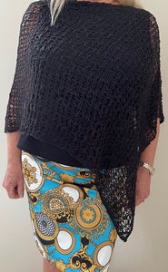 Shawlette - Black Caspian