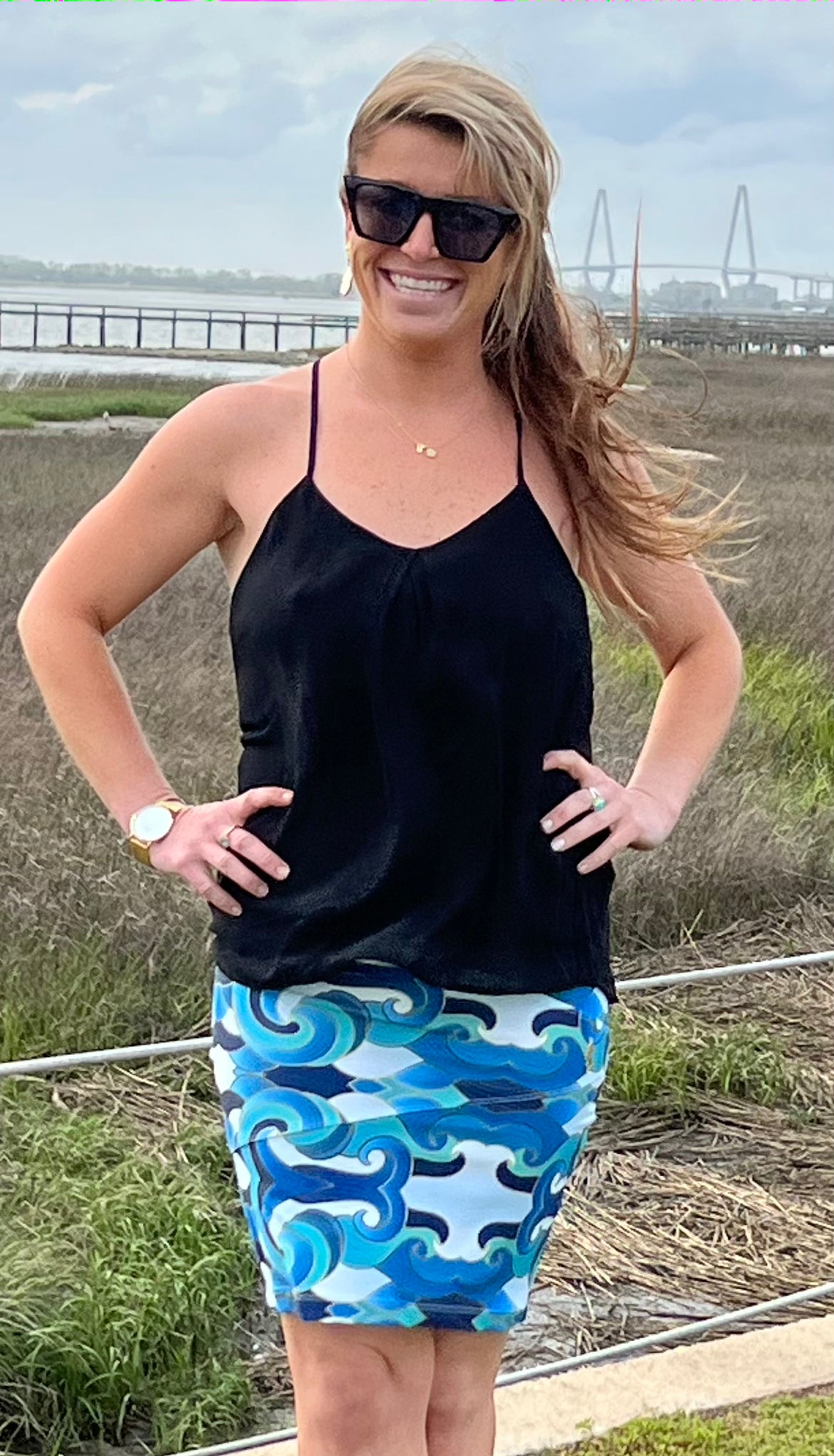 Pencil Skirt / Compression Skirt - Ocean Wave - Classic Collection