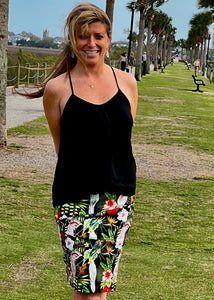 Pencil Skirt / Compression Skirt - Pink Parrot - Classic  Collection