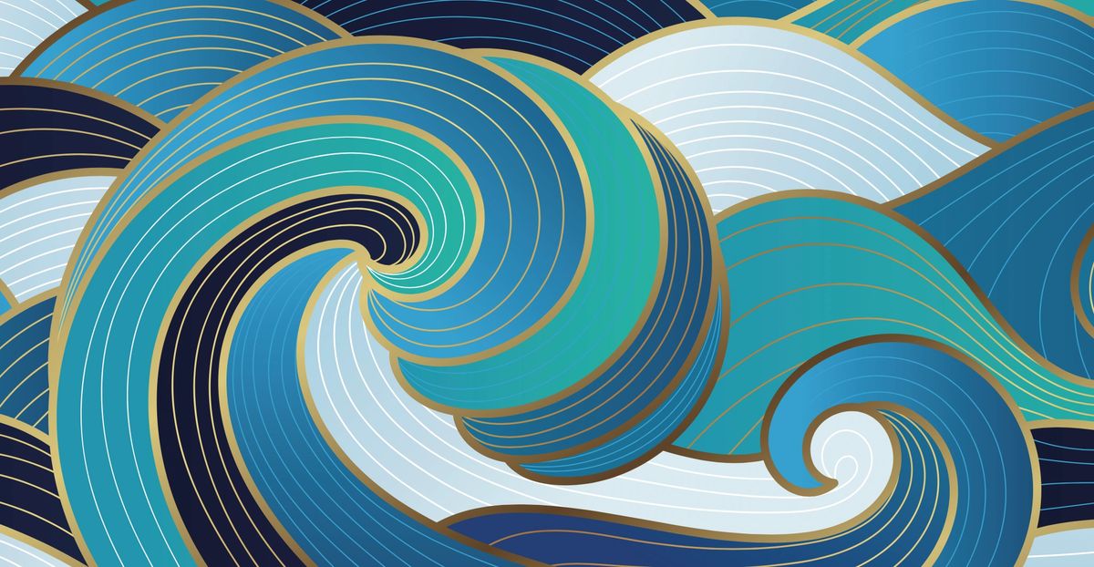 Pencil Skirt / Compression Skirt - Ocean Wave - Classic Collection